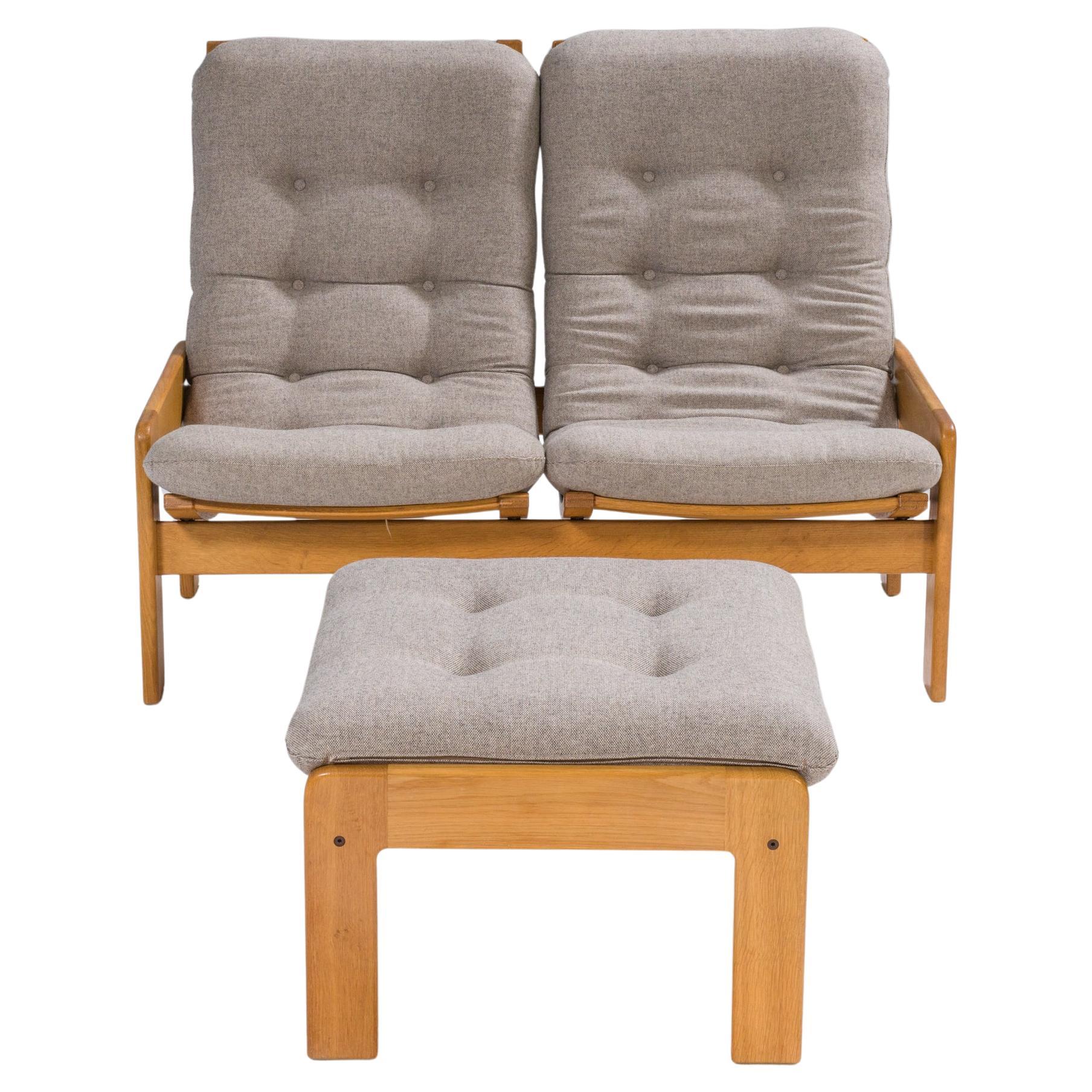Yngve Ekström for Swedese Single Sofa and Footstool, 1960s