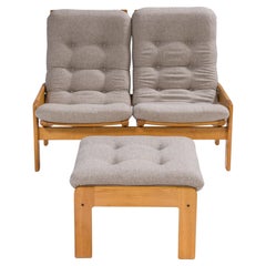 Yngve Ekström for Swedese Single Sofa and Footstool, 1960s