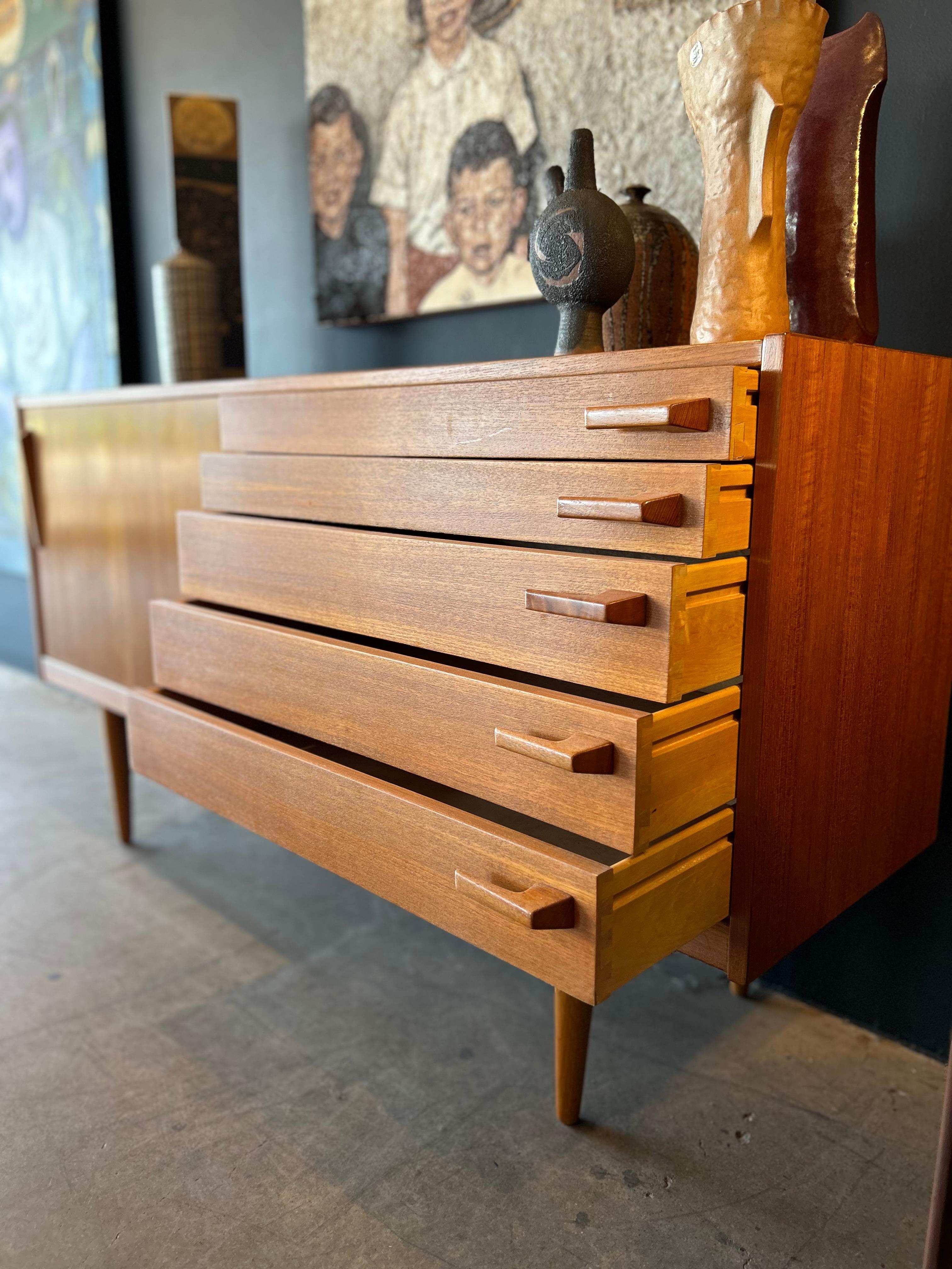 Mid-Century Modern Yngve Ekström for Troeds Mid Century Teak Credenza