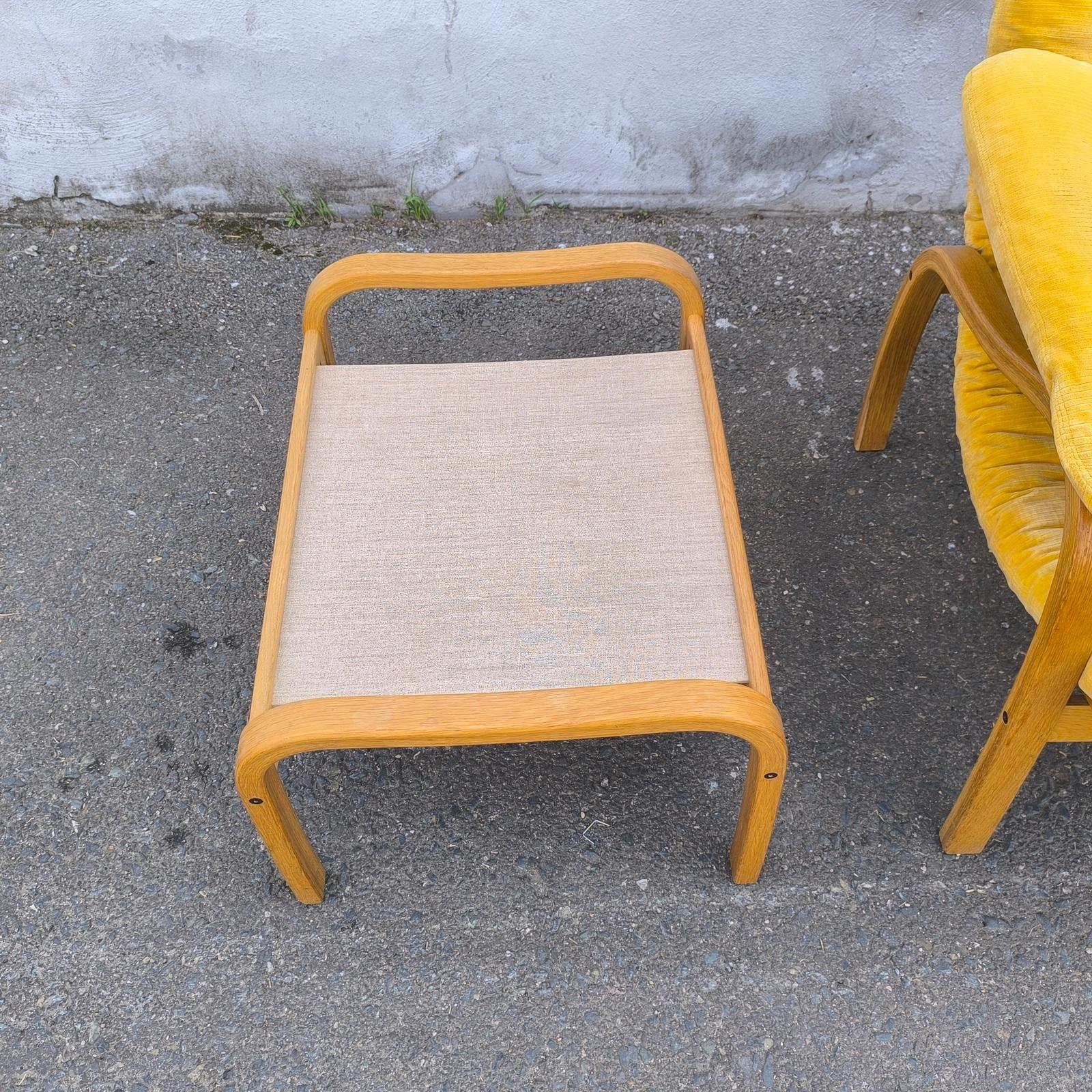Yngve Ekström Silla y Otomana Fortino en Girasol Original  por Swedese en venta 5