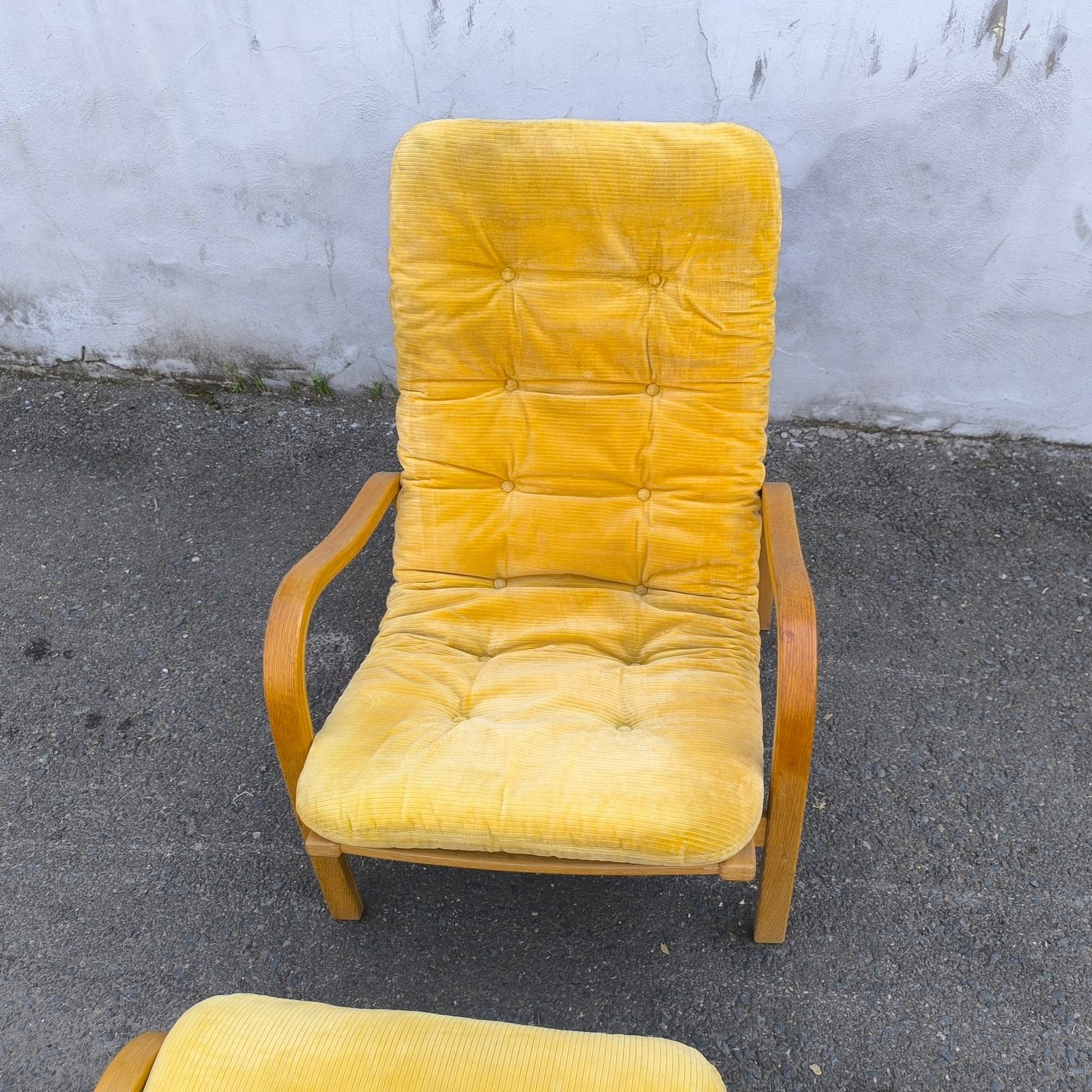 Yngve Ekström Silla y Otomana Fortino en Girasol Original  por Swedese en Bueno estado para la venta en Bochum, NRW