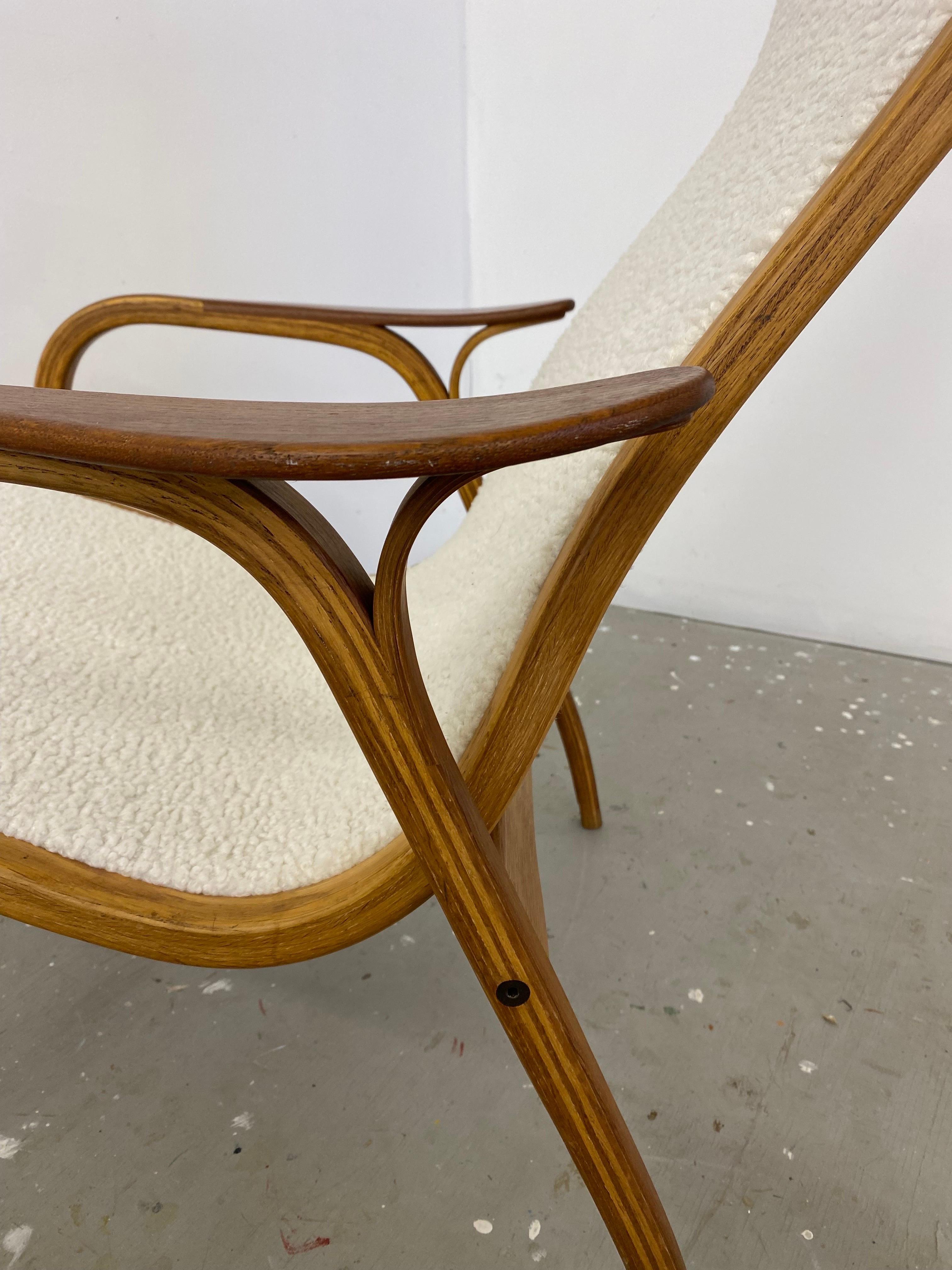 Yngve Ekstrom High Back Lamino Lounge Chair by Swedese In Good Condition In Philadelphia, PA
