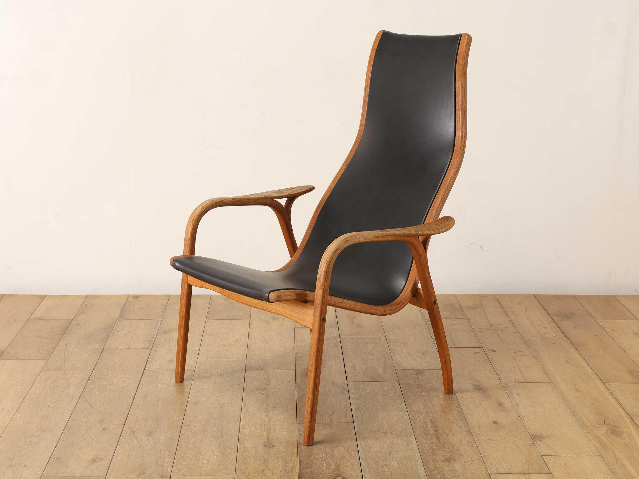 Mid-Century Modern Yngve Ekstrom Lamino Armchair And Ottoman 1960's For Sale