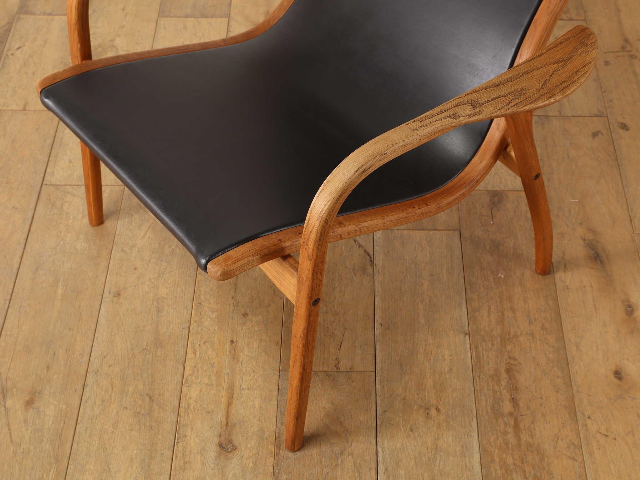 Mid-20th Century Yngve Ekstrom Lamino Armchair And Ottoman 1960's For Sale