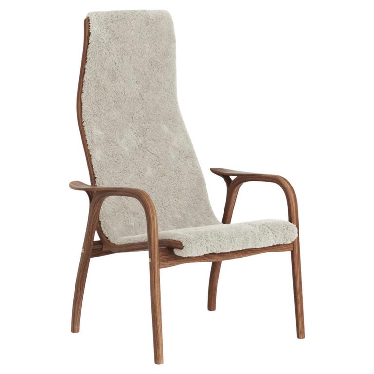 Yngve Ekström Lamino Easy Chair by Swedese in Walnut and Sheepskin For Sale  at 1stDibs | swedese chair