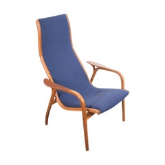 Yngve Ekström Lamino Highback Lounge Chair by Swedese  Swedish Modern 1950s