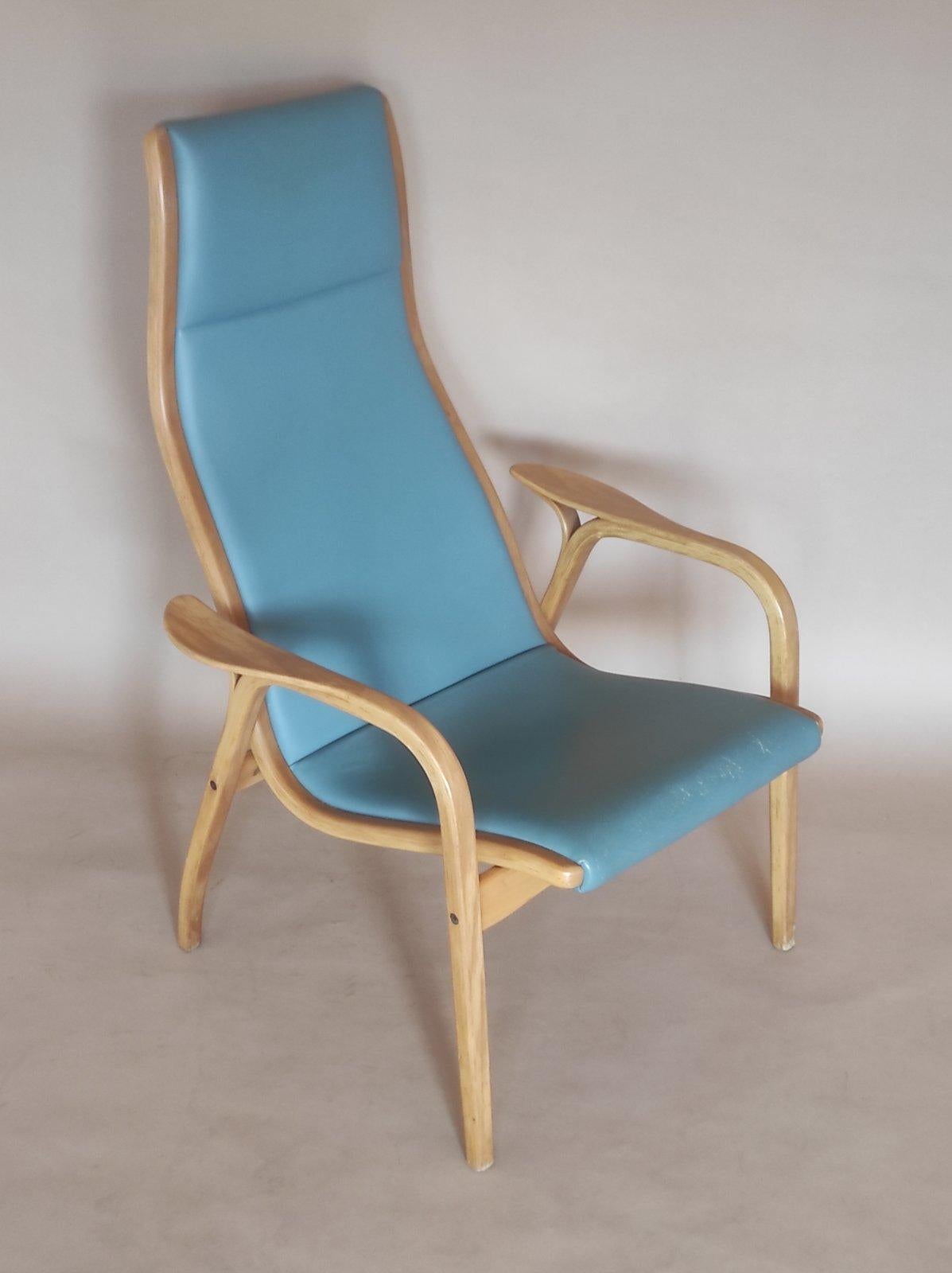 Yngve Ekstrom Lamino Longue Stuhl für Swedese 1960er Jahre im Angebot 5