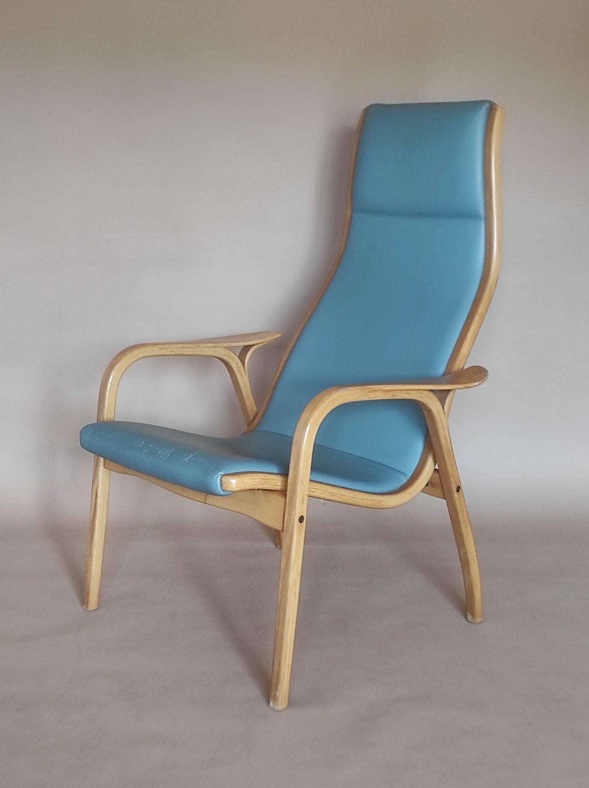 Yngve Ekstrom Lamino Longue Stuhl für Swedese 1960s