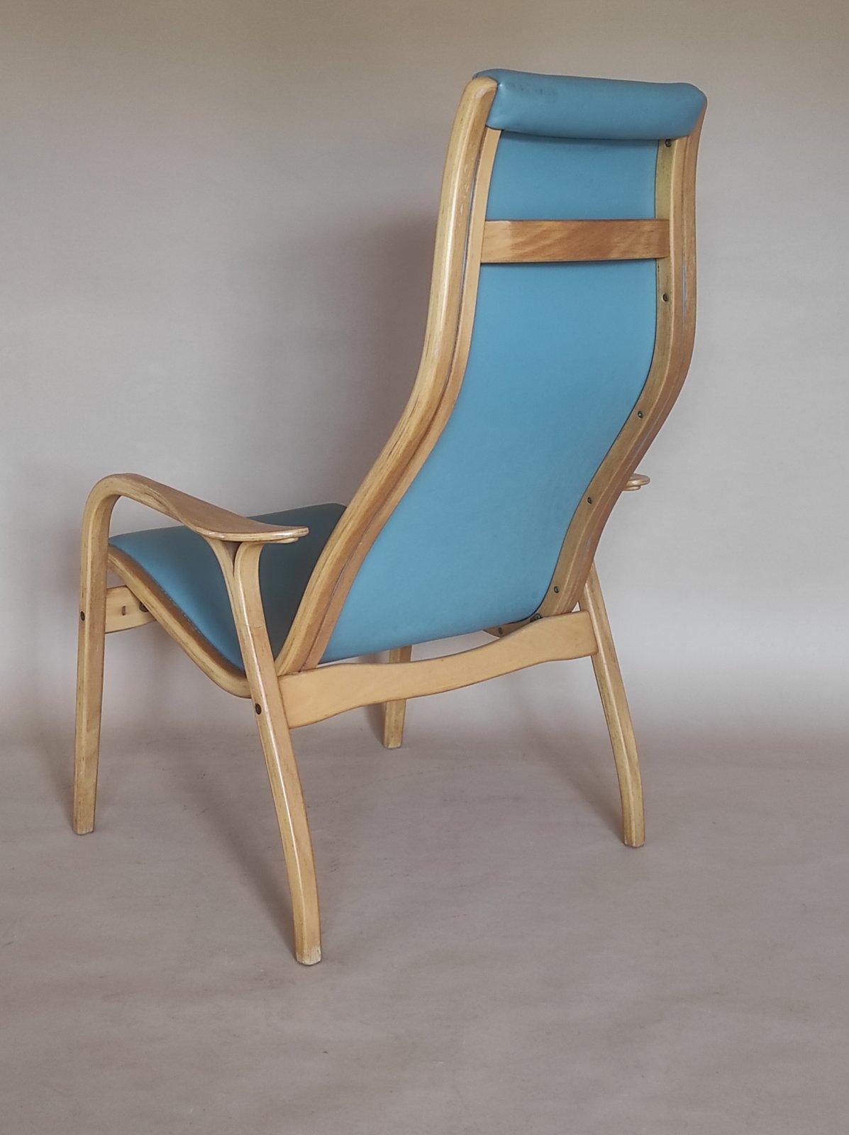 Yngve Ekstrom Lamino Longue Stuhl für Swedese 1960er Jahre im Zustand „Gut“ im Angebot in Čelinac, BA