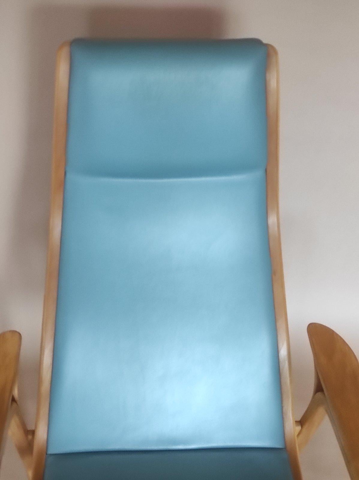 Yngve Ekstrom Lamino Longue Stuhl für Swedese 1960er Jahre im Angebot 1