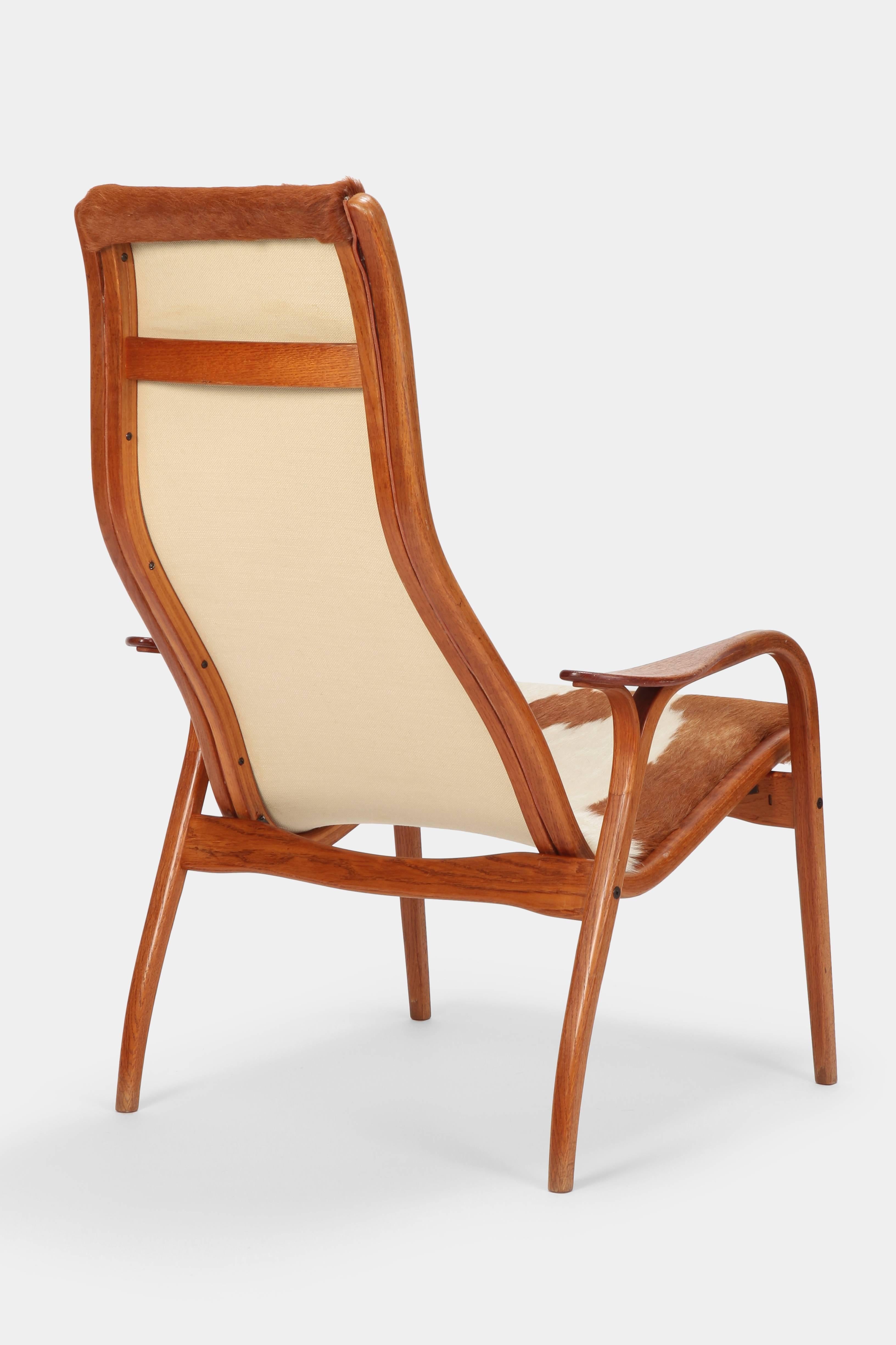 Yngve Ekström “Lamino” Lounge Chairs and Ottoman, Swedese, 1950s For Sale 5