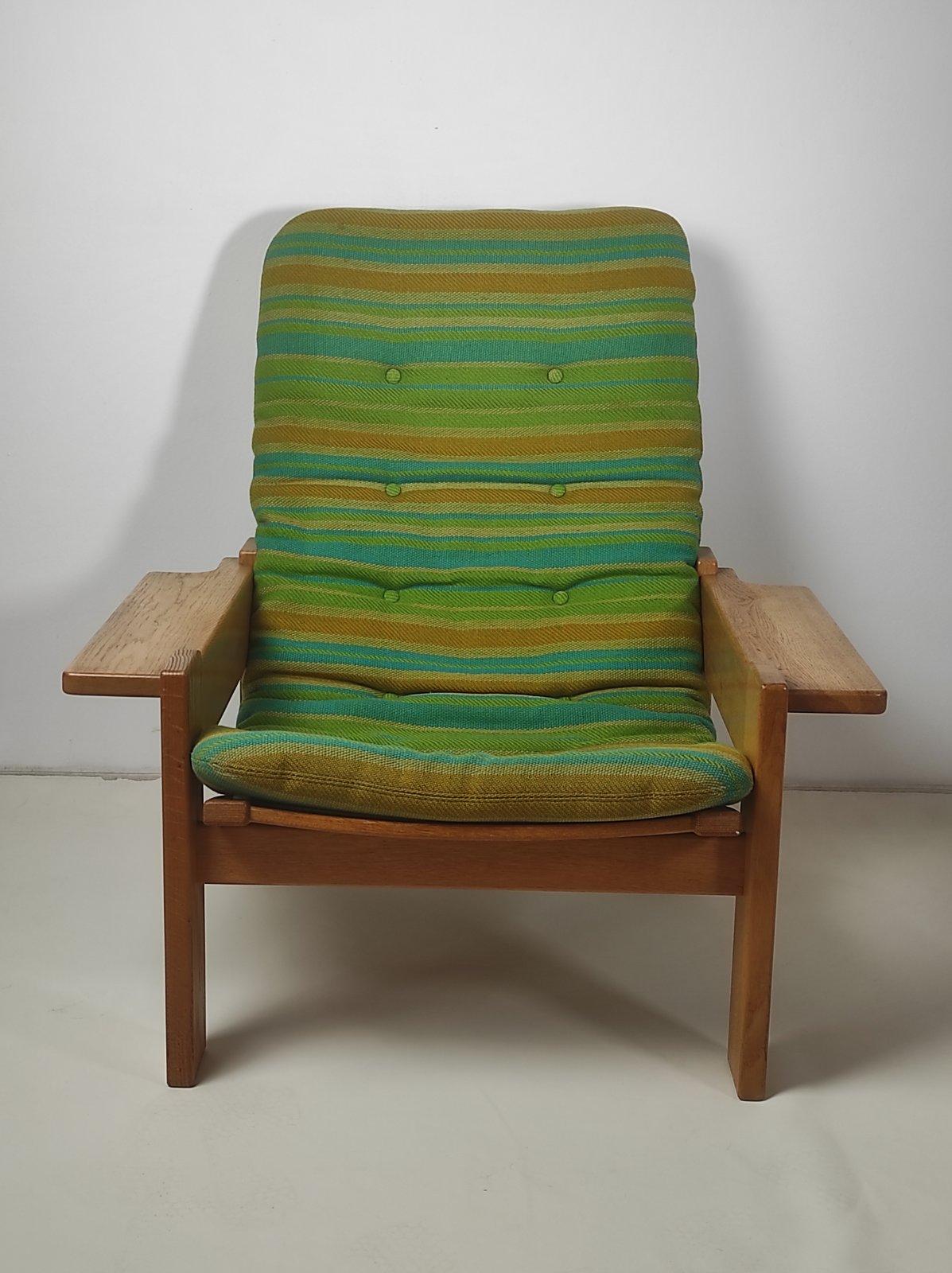 Yngve Ekstrom Pine Longue Chair 1960s