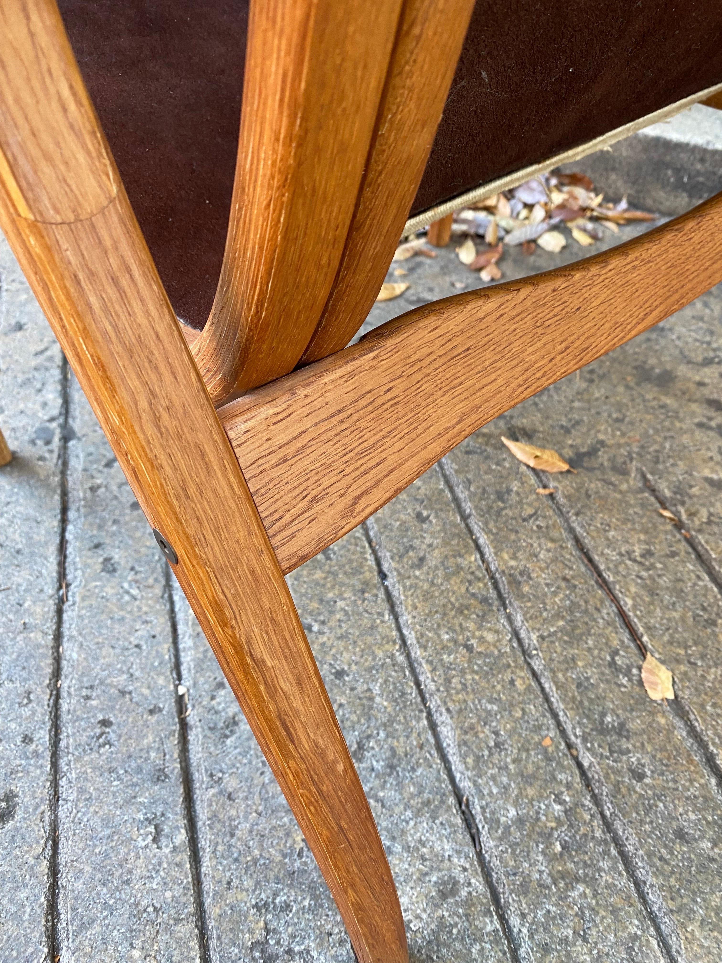 Chaise longue Yngve Ekstrom en cuir brun par Swedese Bon état - En vente à Philadelphia, PA
