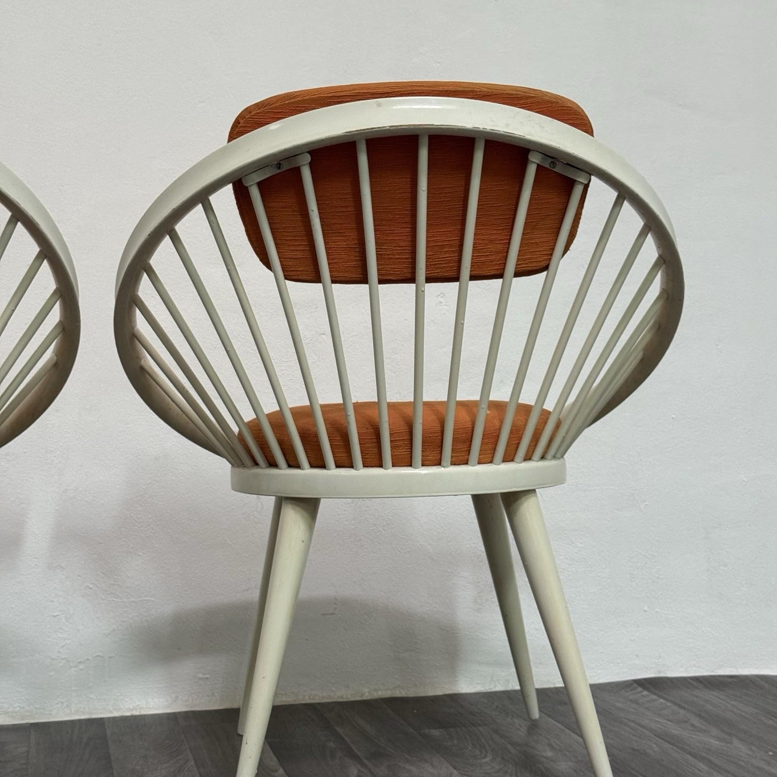 Yngve Ekström Mod.Circle Coppia di Poltroncine Design Scandinavo Anni '60 in vendita 4