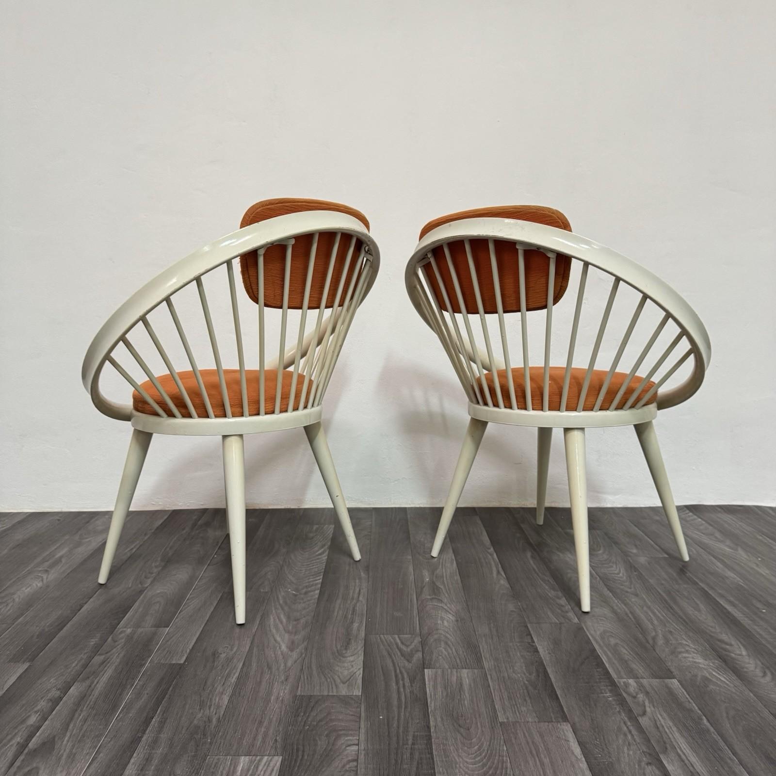Yngve Ekström Mod.Circle Coppia di Poltroncine Design Scandinavo Anni '60 in vendita 5