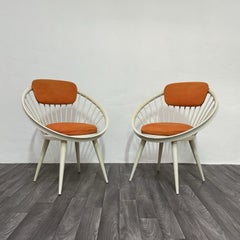 Yngve Ekström Mod.Circle Pareja de sillones Diseño escandinavo Años 60