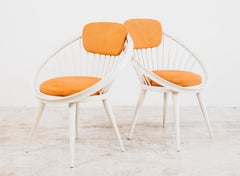 Yngve Ekström Mod.Circle Pair of Armchairs Scandinavian Design 1960s