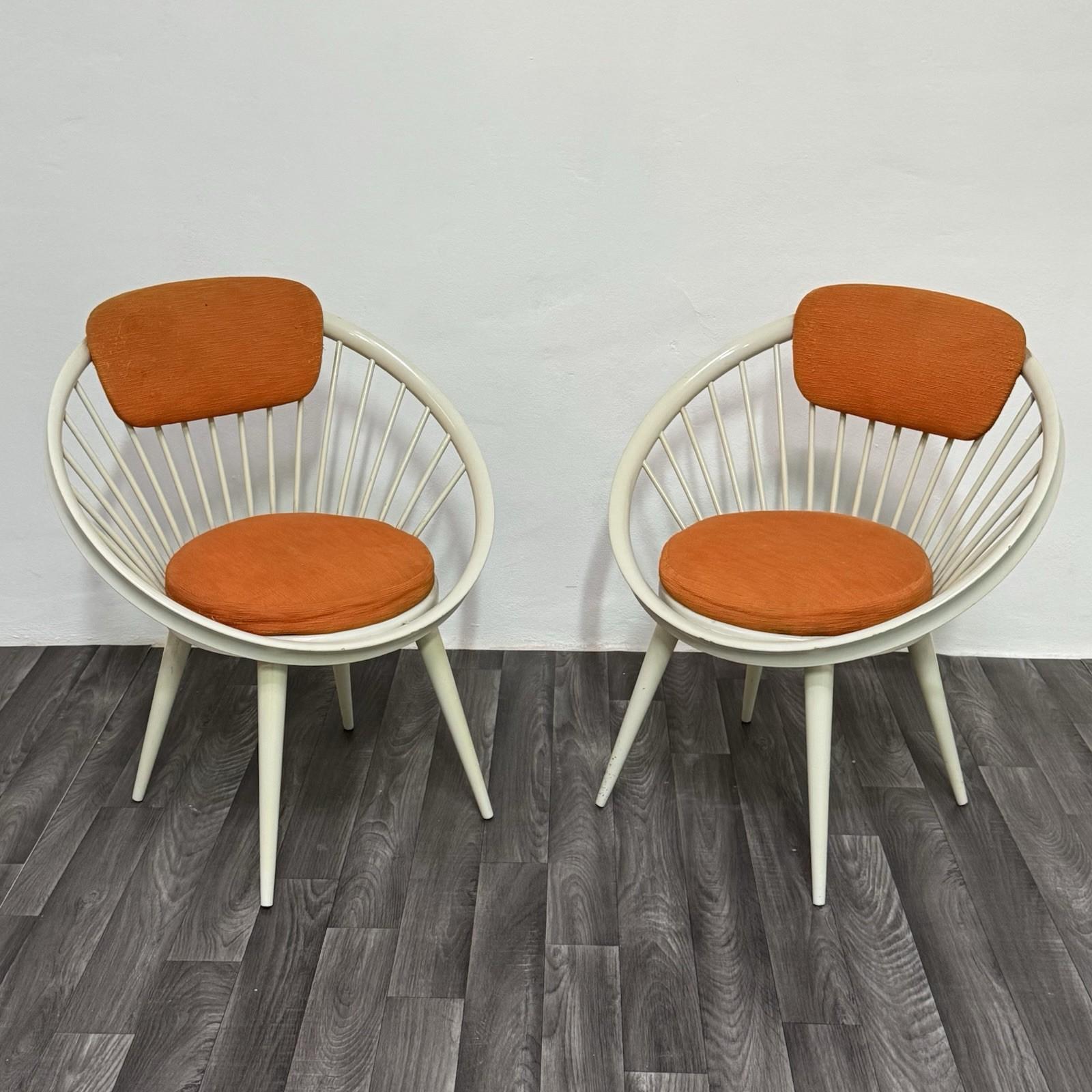 Scandinavo moderno Yngve Ekström Mod.Circle Coppia di Poltroncine Design Scandinavo Anni '60 in vendita