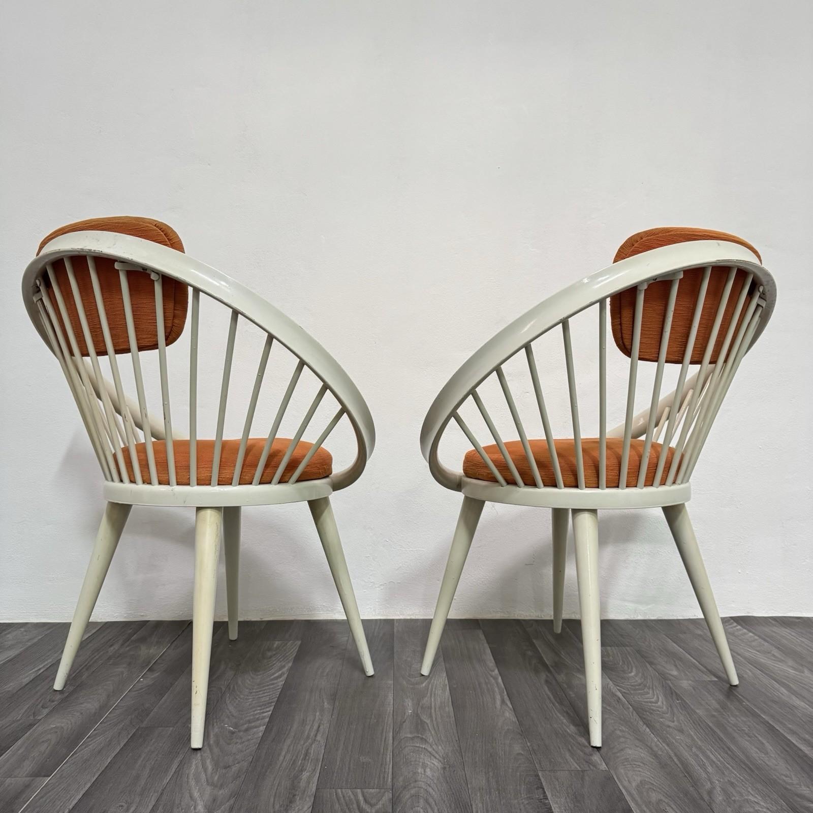 Yngve Ekström Mod.Circle Coppia di Poltroncine Design Scandinavo Anni '60 In condizioni buone in vendita a Taranto, IT