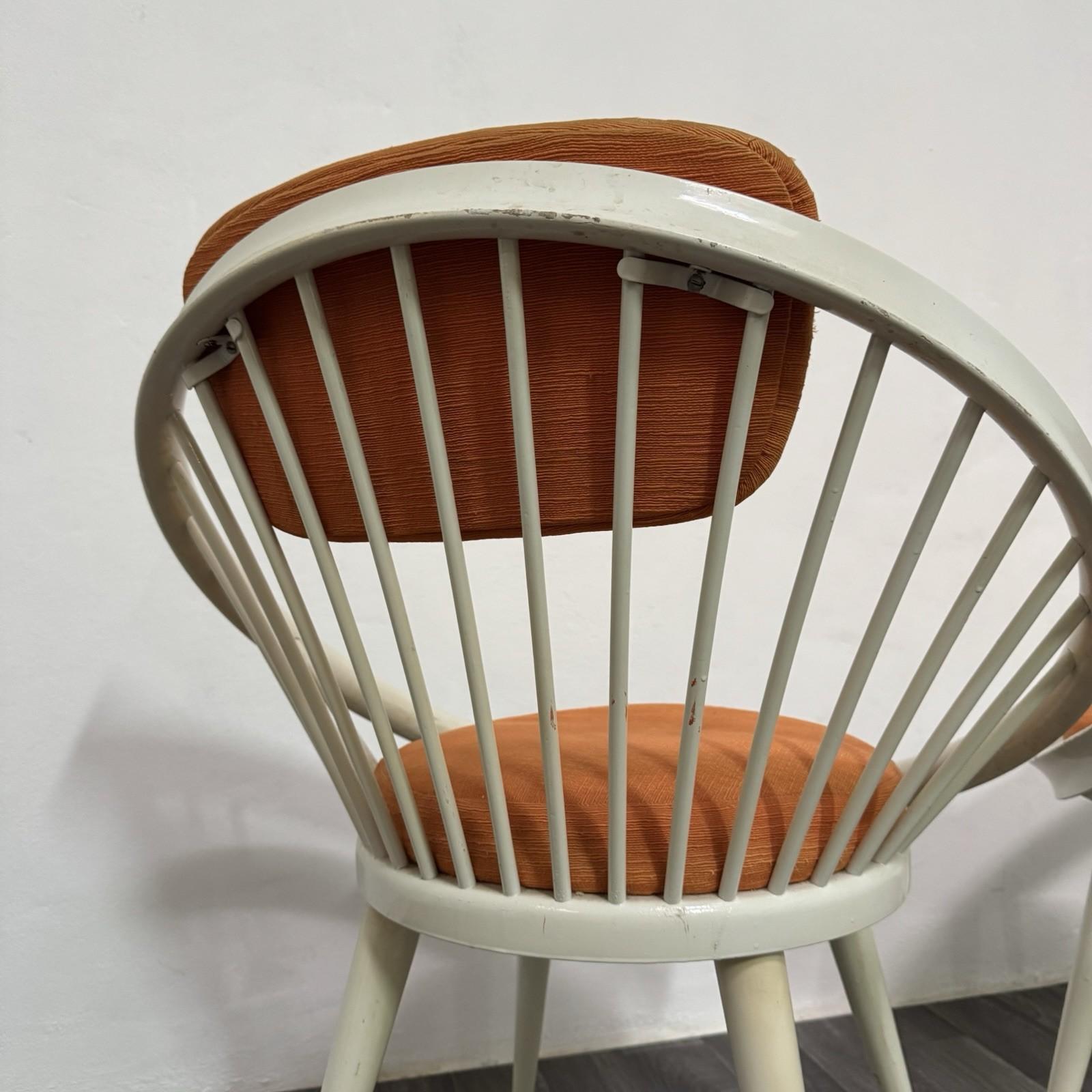 Tessuto Yngve Ekström Mod.Circle Coppia di Poltroncine Design Scandinavo Anni '60 in vendita