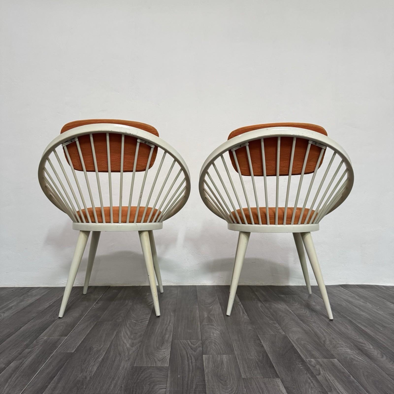 Yngve Ekström Mod.Circle Coppia di Poltroncine Design Scandinavo Anni '60 in vendita 2