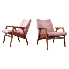 Yngve Ekström Modell Lästo Swedese Cherry Blossom Easy Lounge Chair Oak Set of 2