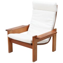 Yngve Ekstrom Oak Lounge Chair for Swedese, 1960