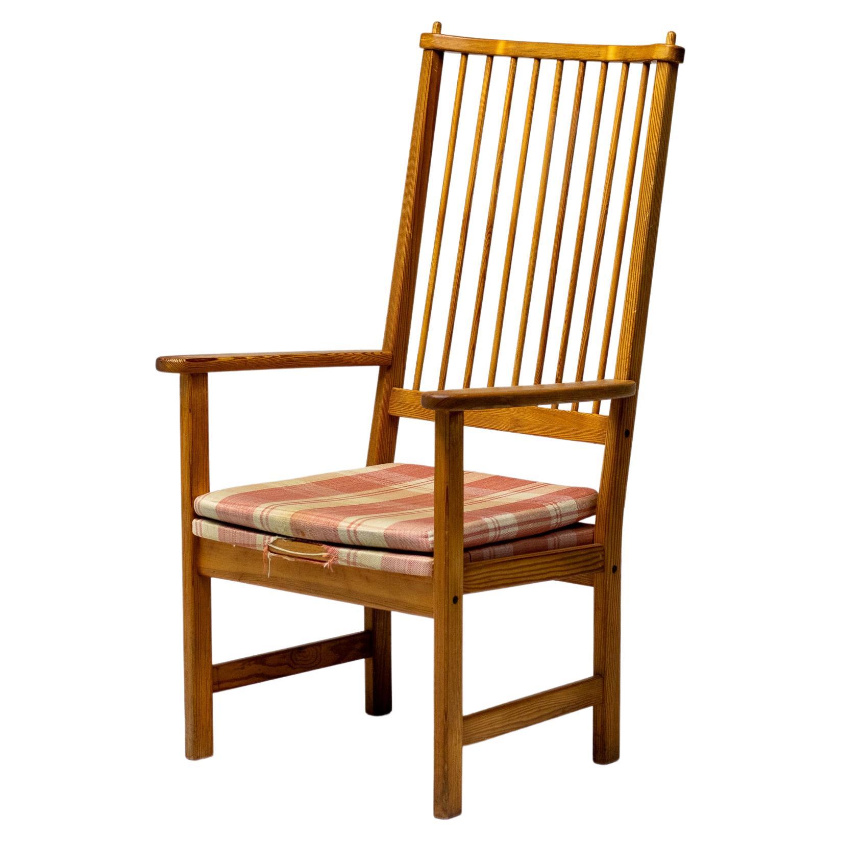 Yngve Ekström Oregon Pine Arm Chair for Swedese, Sweden, 1950s For Sale
