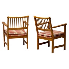 Yngve Ekström Oregon Pine Easy Chairs for Swedese, Sweden, 1950s