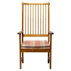 Yngve Ekström Oregon Pine High Back Arm Chair für Swedese, Schweden, 1950er Jahre
