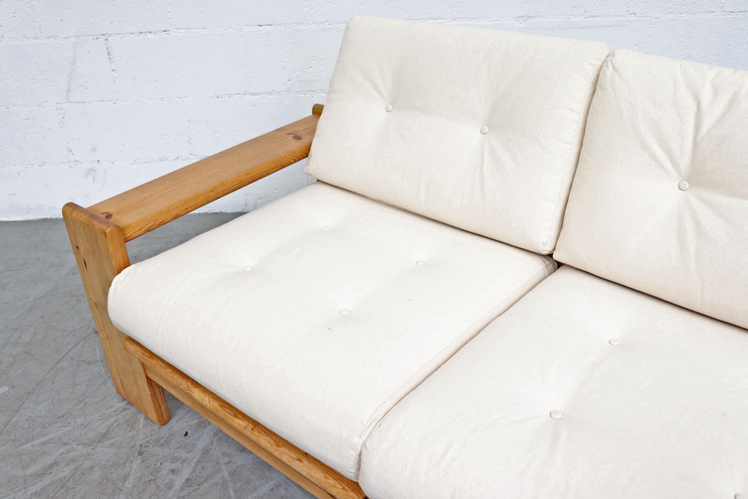 Yngve Ekström Pine and Canvas 3-Seat Sofa 2