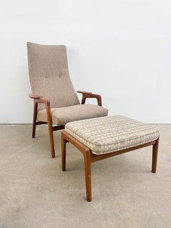 Yngve Ekstrom Ruster Swedish Chair and Ottoman