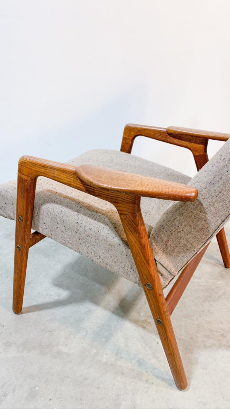 Yngve Ekstrom Ruster Swedish Mid-Century Modern Chair In Good Condition For Sale In Kalamazoo, MI