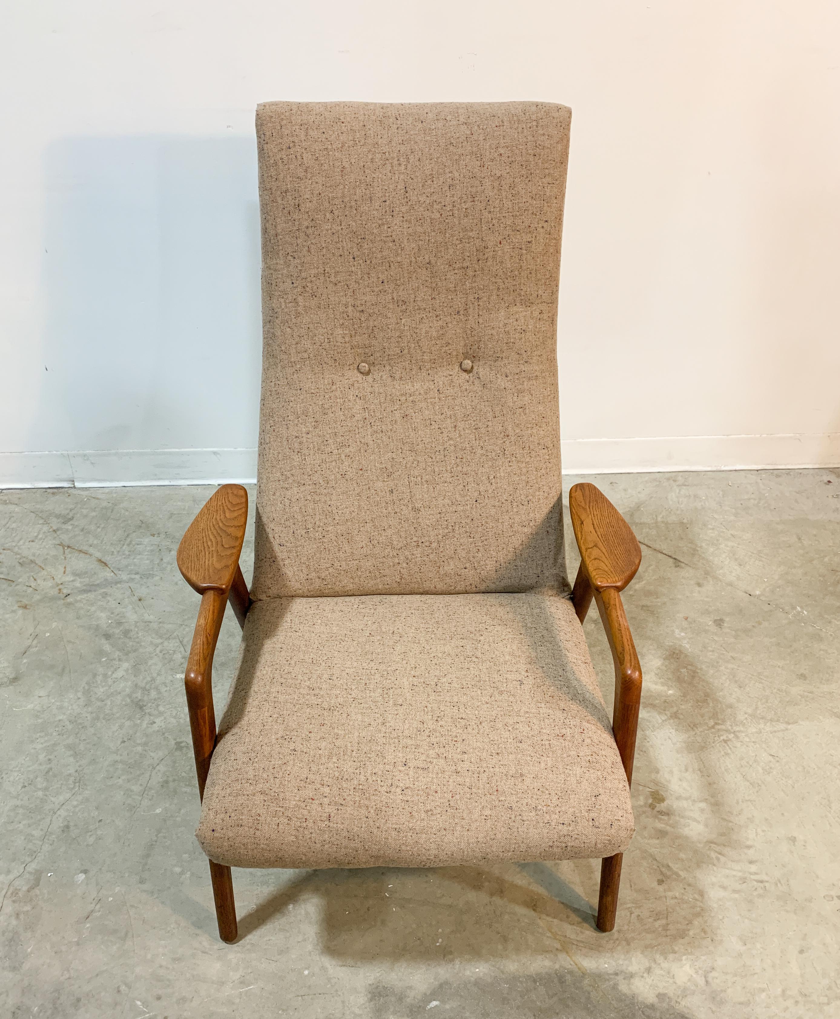 Oak Yngve Ekstrom Ruster Swedish Mid-Century Modern Chair