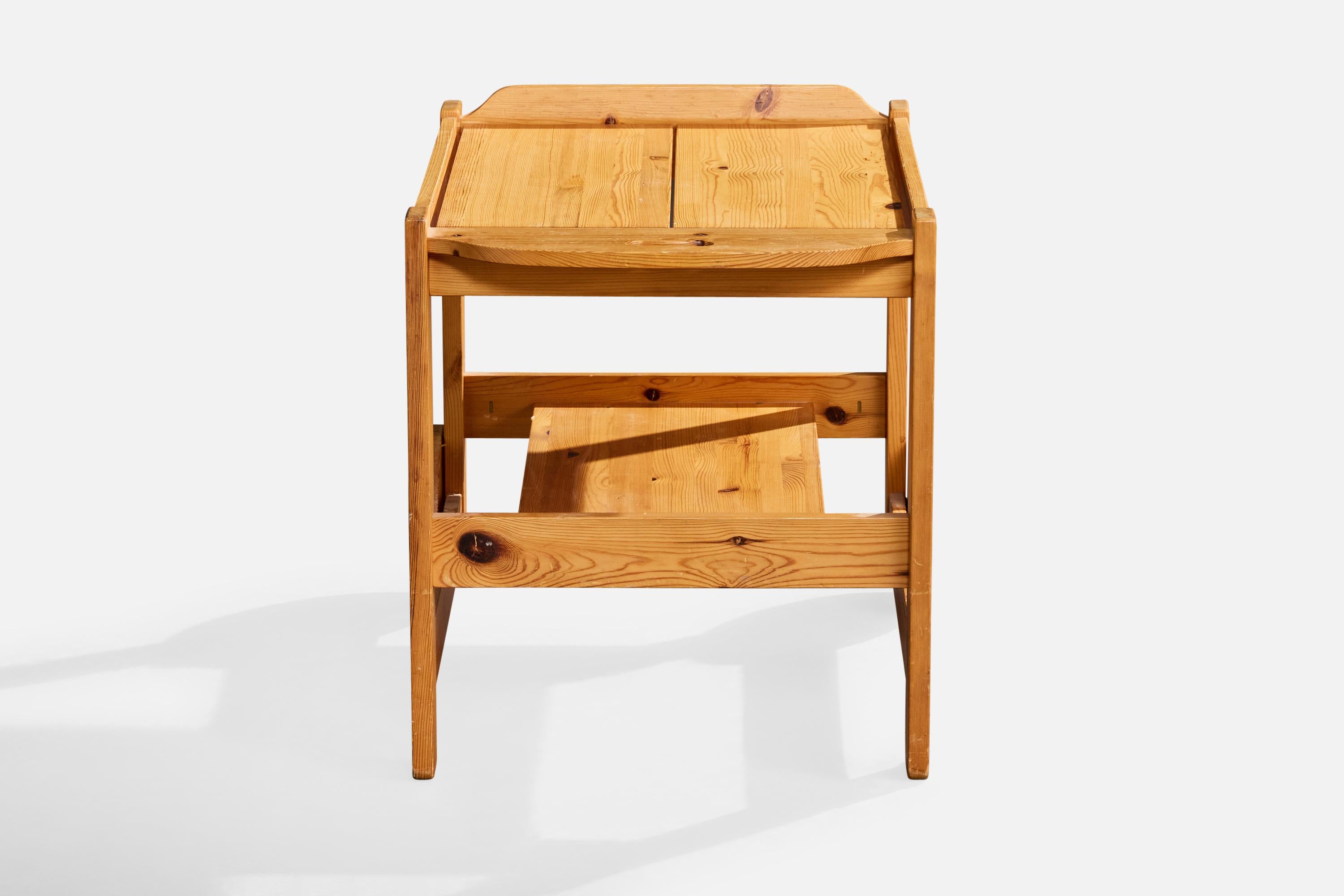 Swedish Yngve Ekström, Serving Cart, Pine, Sweden, 1970s For Sale