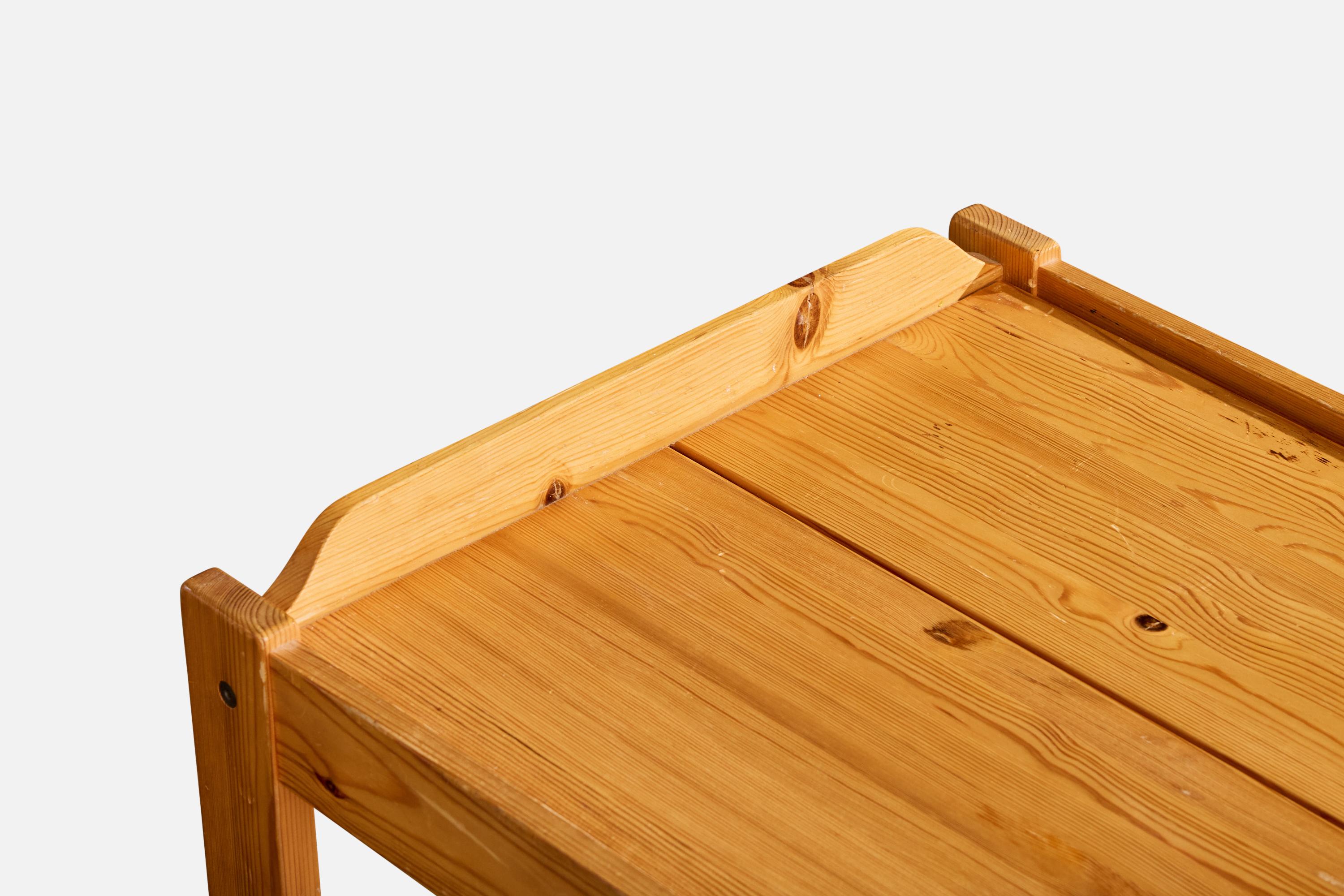 Yngve Ekström, Serving Cart, Pine, Sweden, 1970s For Sale 3