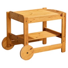 Yngve Ekström, Serving Cart, Pine, Sweden, 1970s