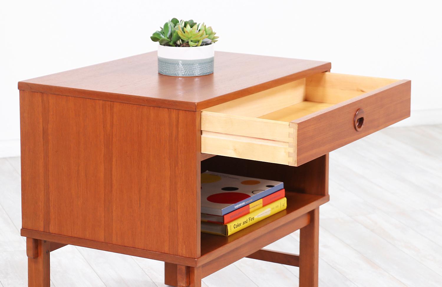 Mid-20th Century Yngve Ekström Teak Nightstands for DUX