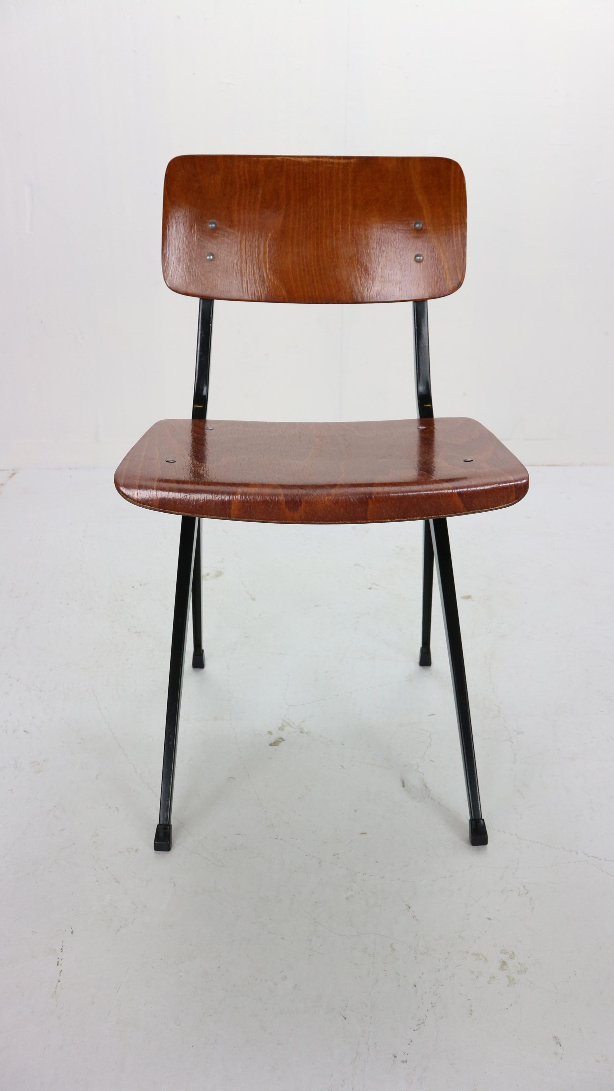 Ynske Kooistra for Marko S201 Set of 8 Industrial Chairs, 1950s, Holland 3