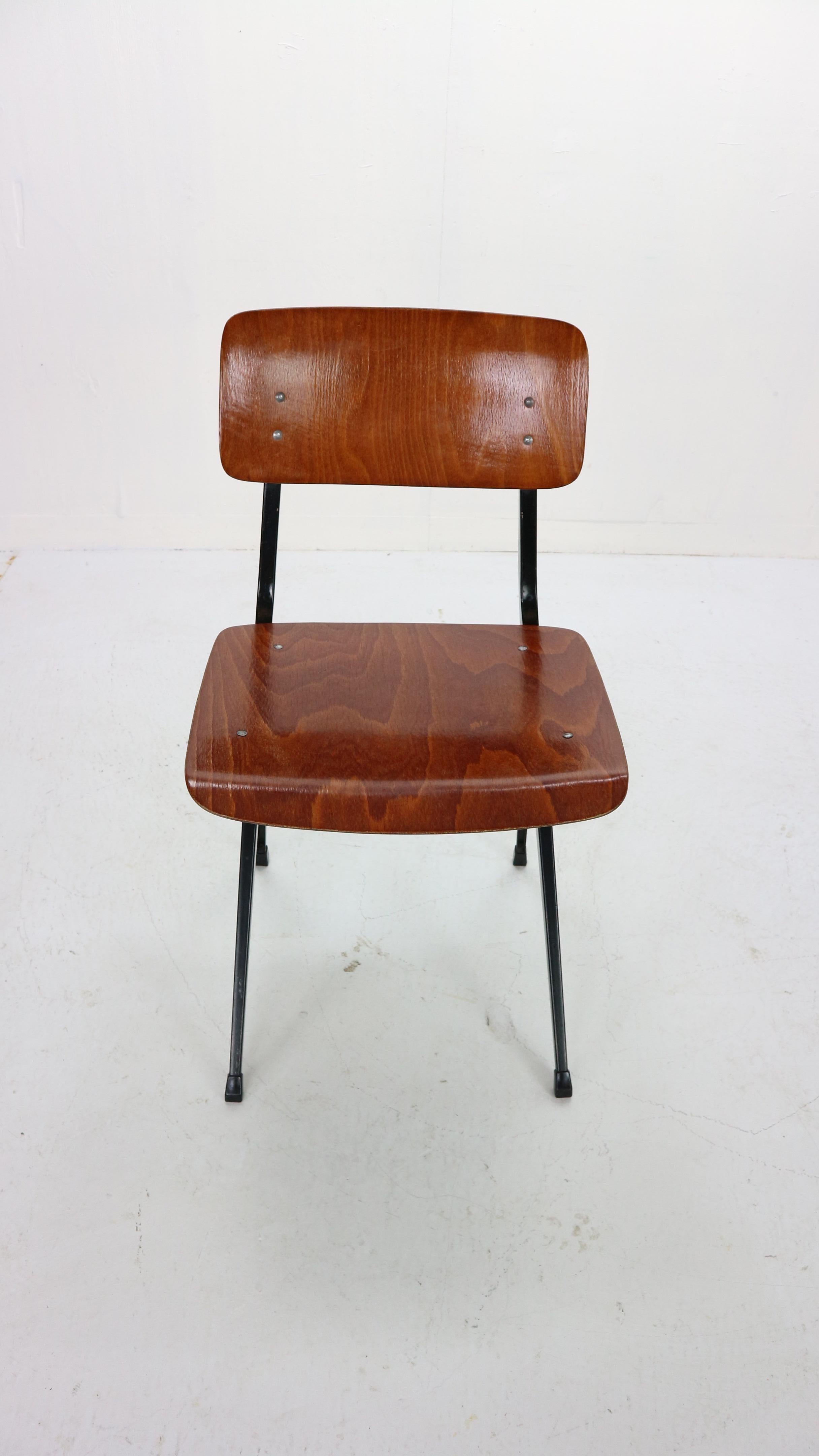 Ynske Kooistra for Marko S201 Set of 8 Industrial Chairs, 1950s, Holland 4
