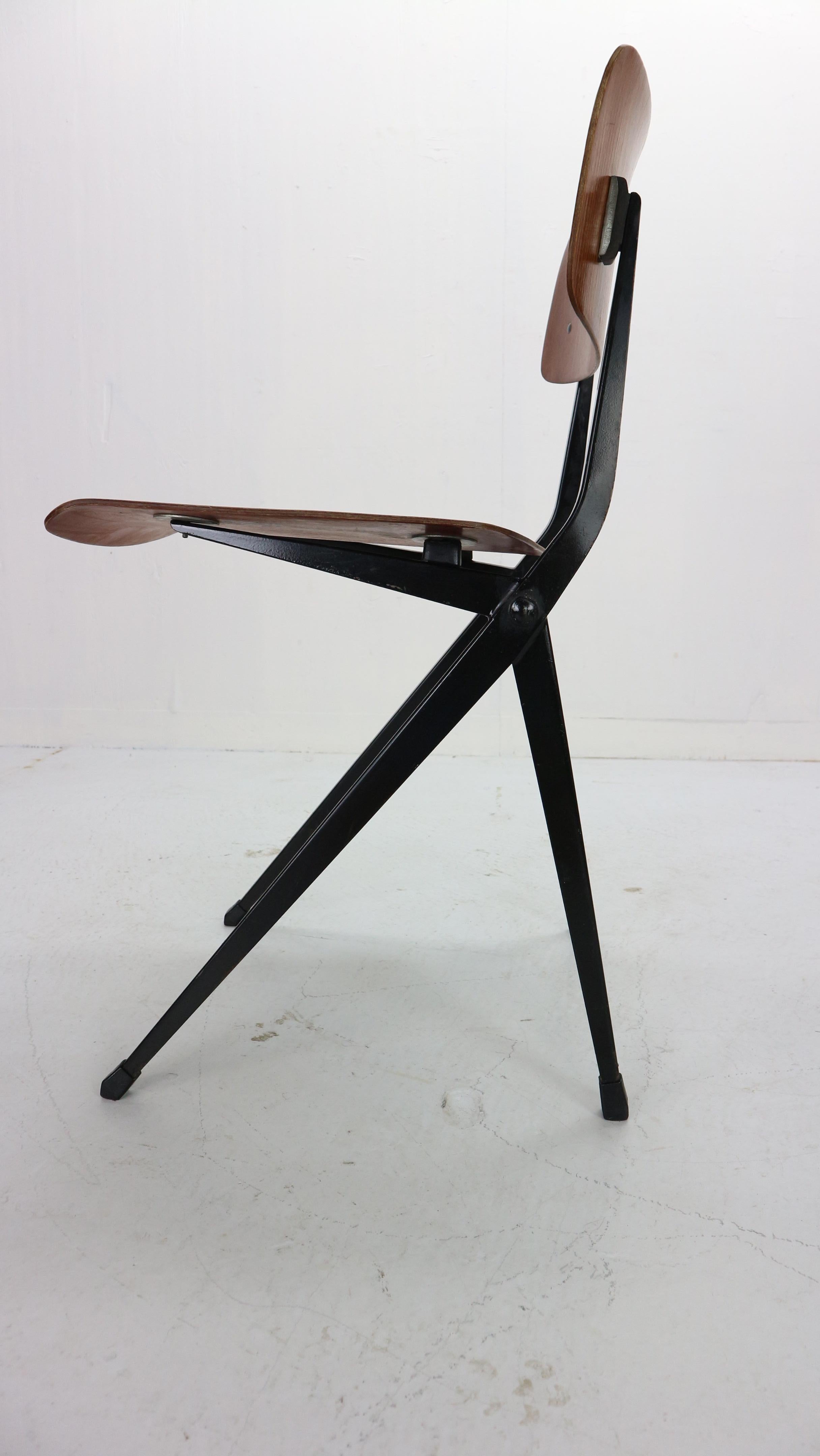 Ynske Kooistra for Marko S201 Set of 8 Industrial Chairs, 1950s, Holland 5