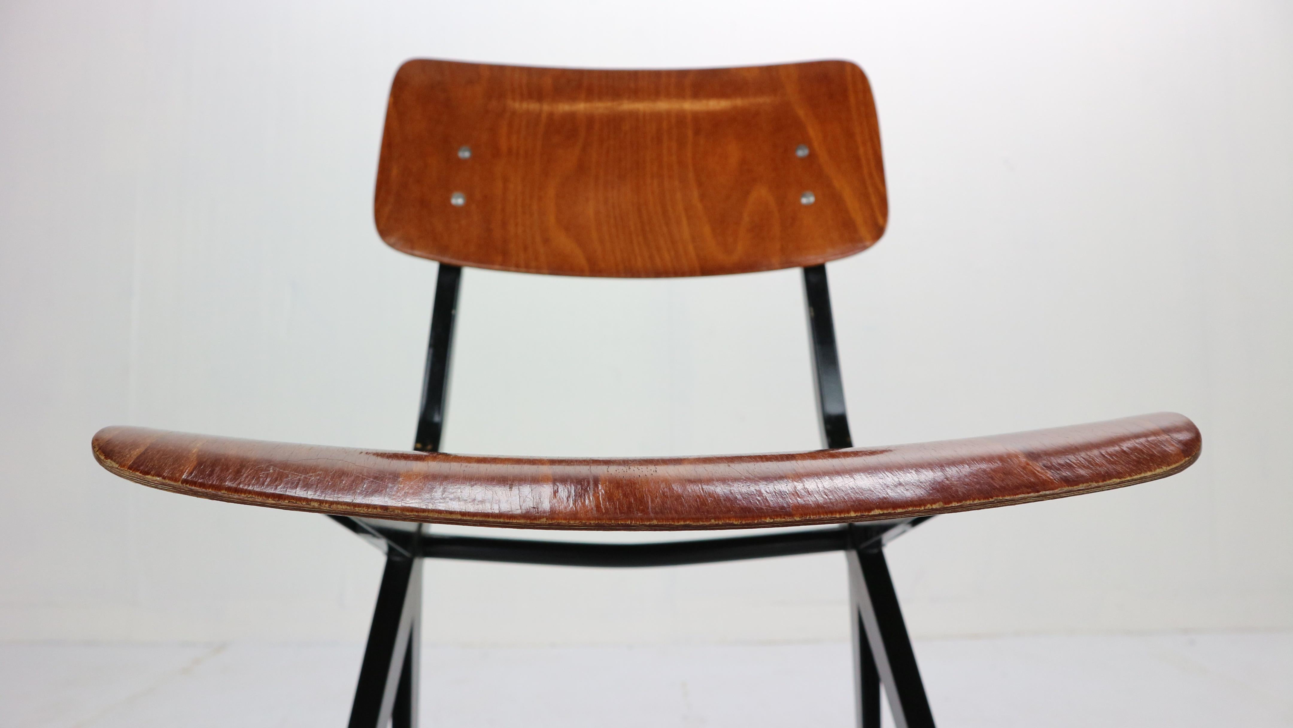 Ynske Kooistra for Marko S201 Set of 8 Industrial Chairs, 1950s, Holland 7