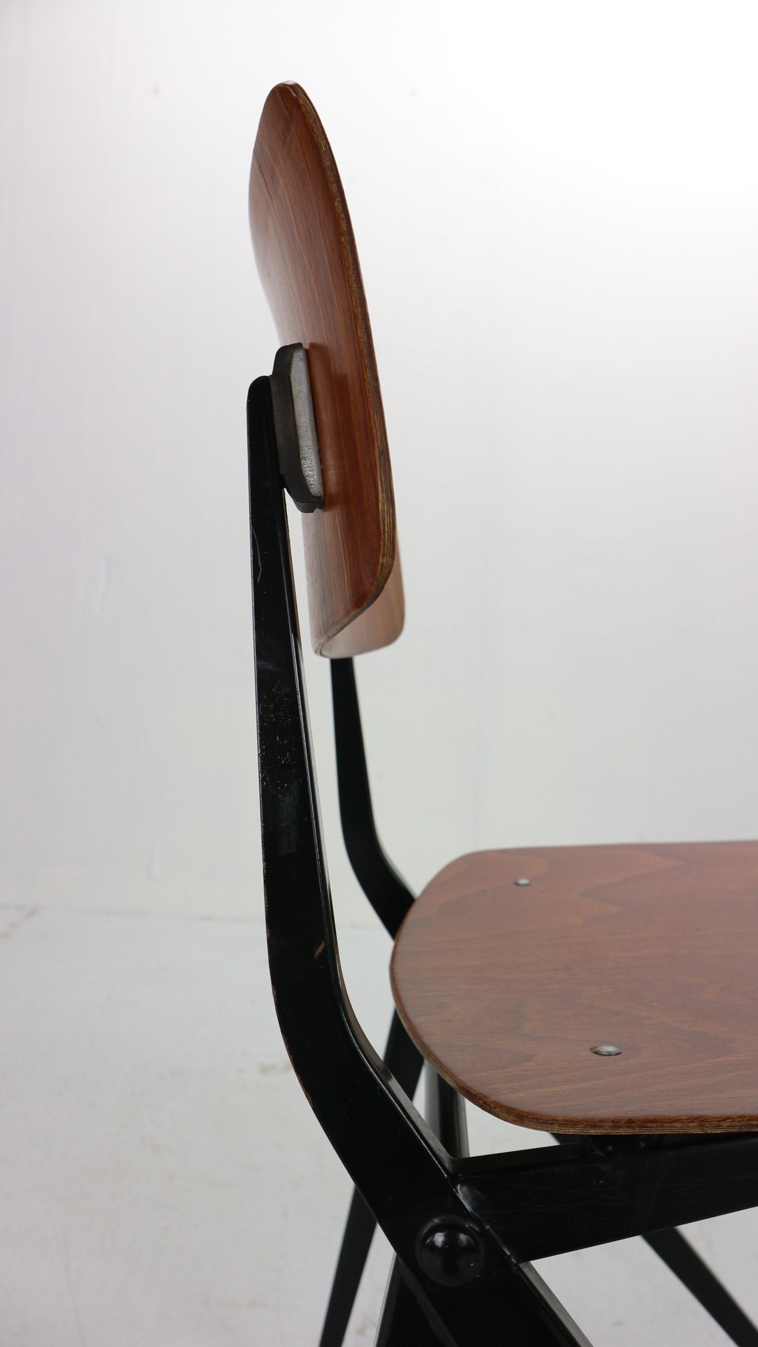 Ynske Kooistra for Marko S201 Set of 8 Industrial Chairs, 1950s, Holland 11