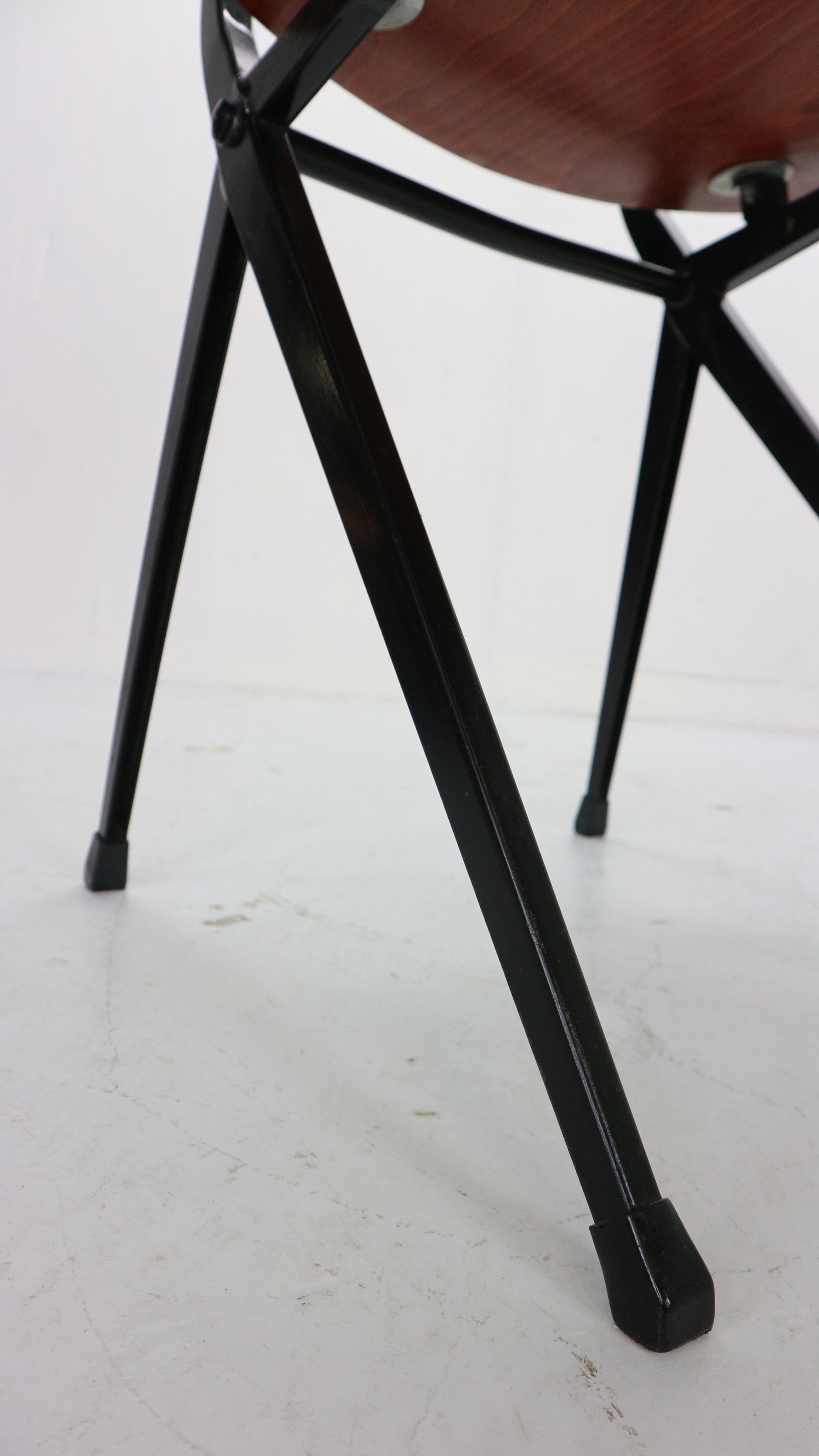 Ynske Kooistra for Marko S201 Set of 8 Industrial Chairs, 1950s, Holland 13