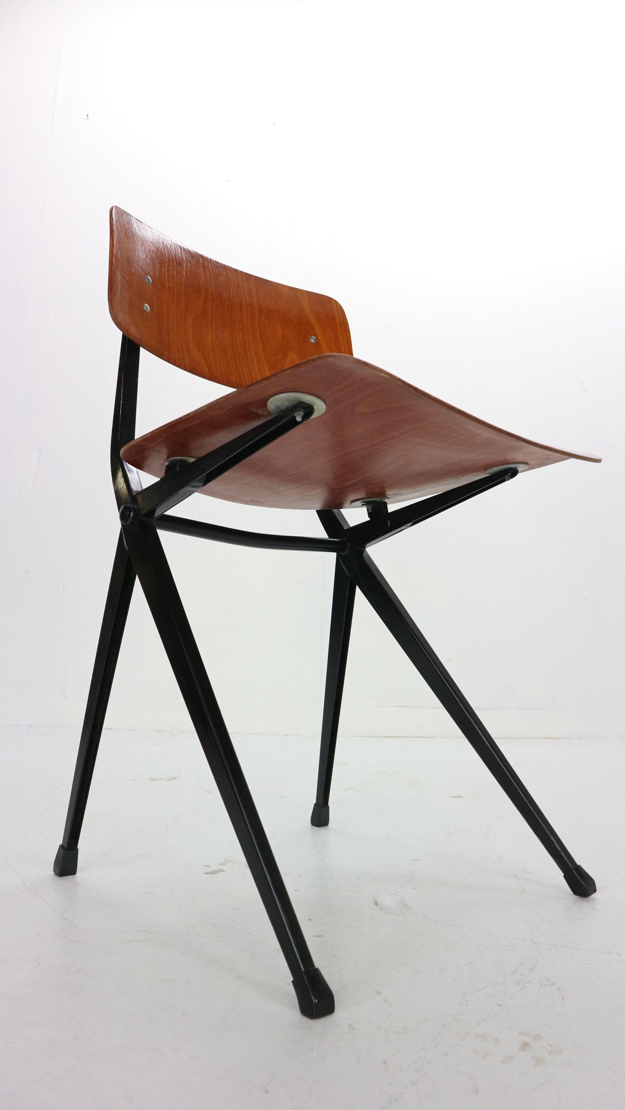 Ynske Kooistra for Marko S201 Set of 8 Industrial Chairs, 1950s, Holland 1