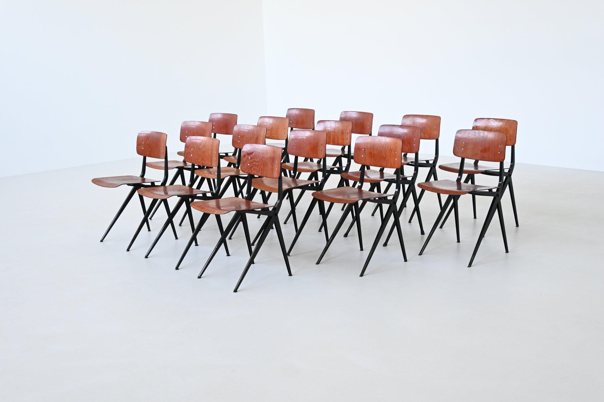 Industrial Ynske Kooistra industrial Compass dining chairs Marko The Netherlands 1960