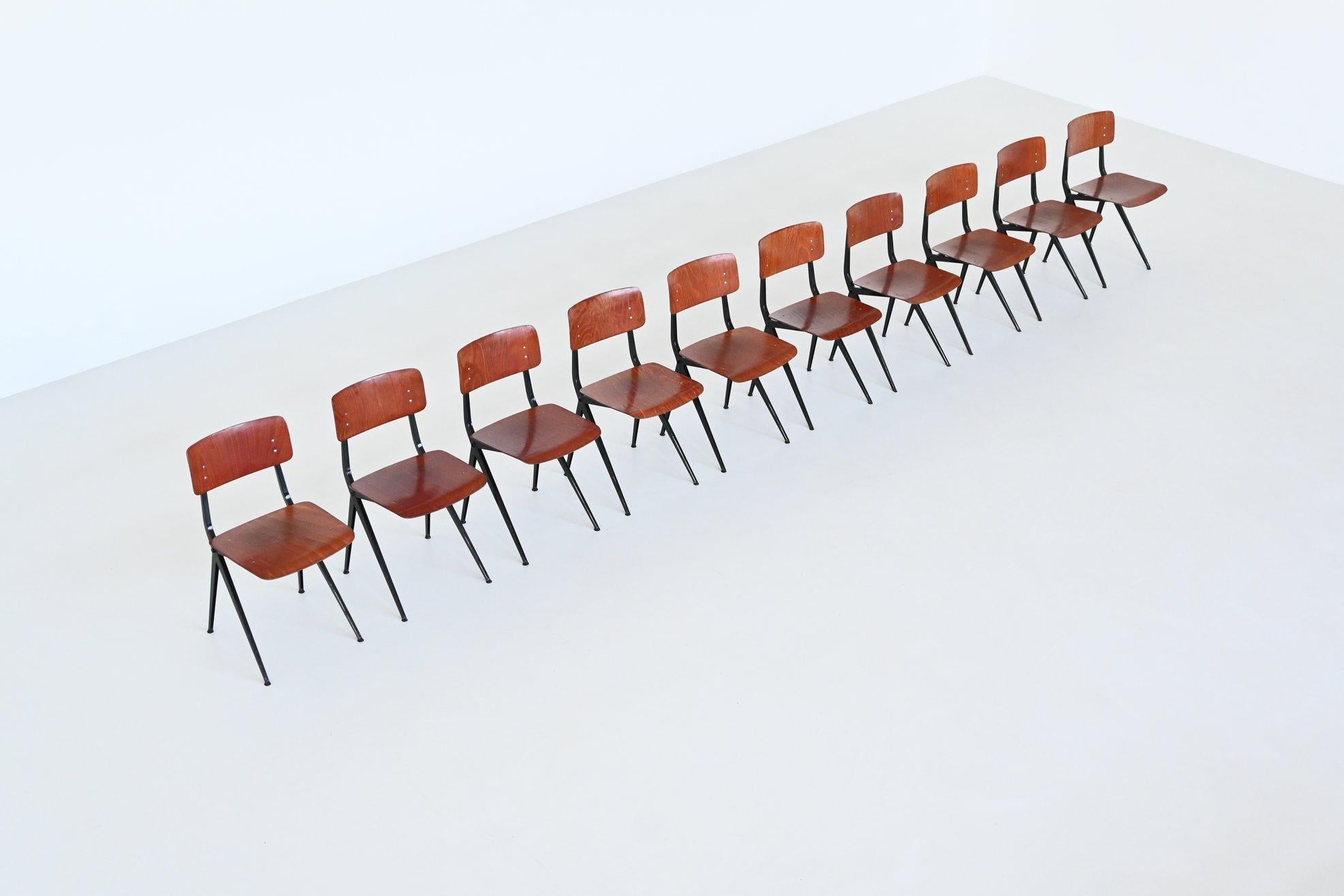 Ynske Kooistra industrial Compass dining chairs Marko The Netherlands 1960 In Good Condition In Etten-Leur, NL