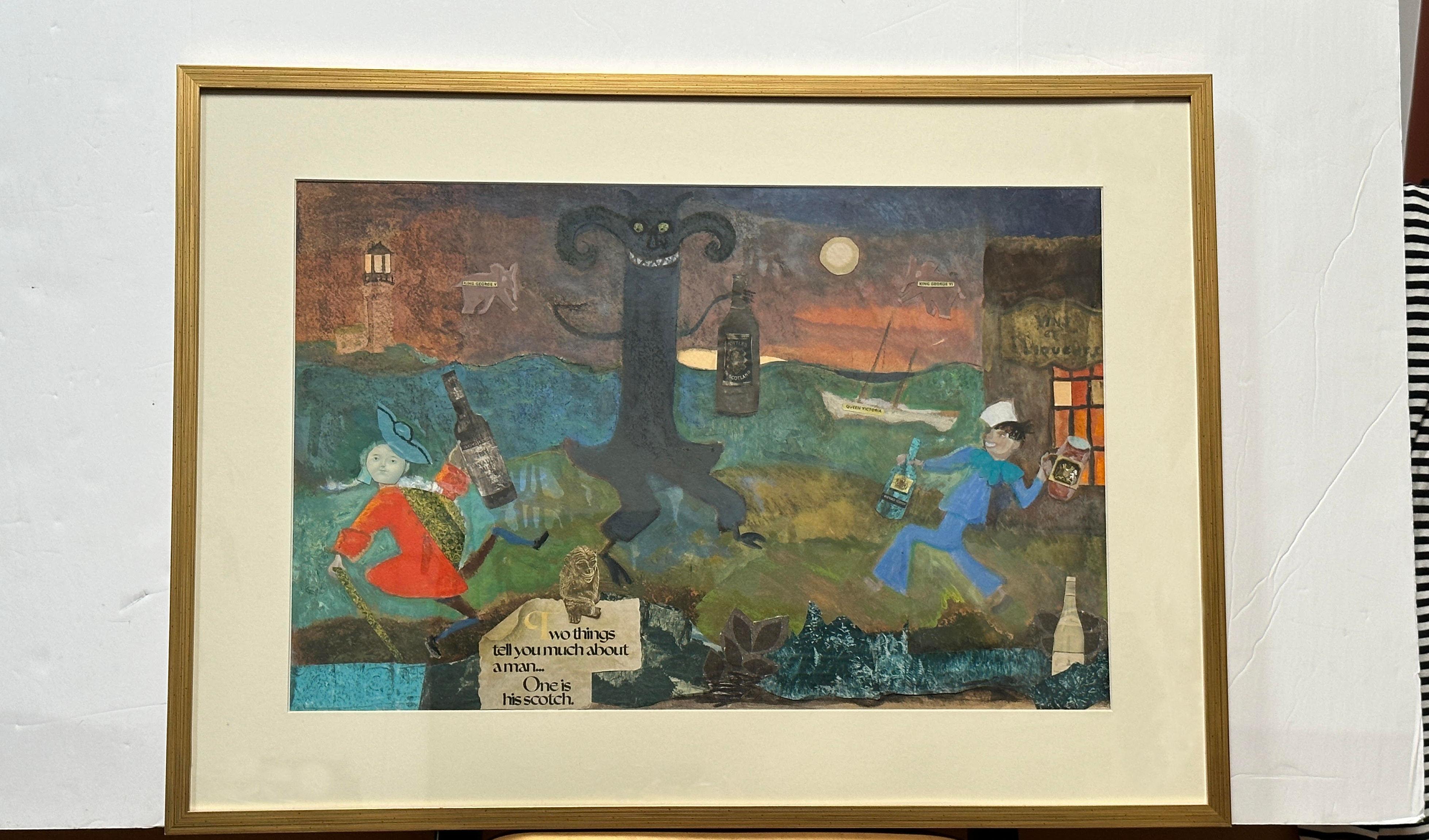 If we cannot say much about the painter, we can say many things about this piece of Great Britain's colonial history!
Gregory's enigmatic mixed media artwork, 