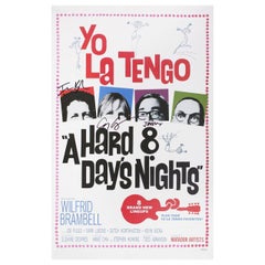Yo La Tengo: A Hard 8 Days Night 2019 U.S. Window Card Film Poster Signed