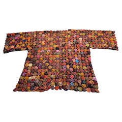 Yo-Yo Quilt Jacket Coat Handmade from Silk
